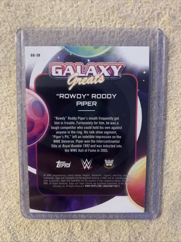 2026 Topps Chrome WWE Cosmic Rowdy Roddy Piper Galaxy Greats gallery