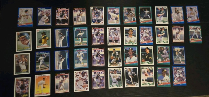 1991 Oakland Athletics Baseball Card Lot