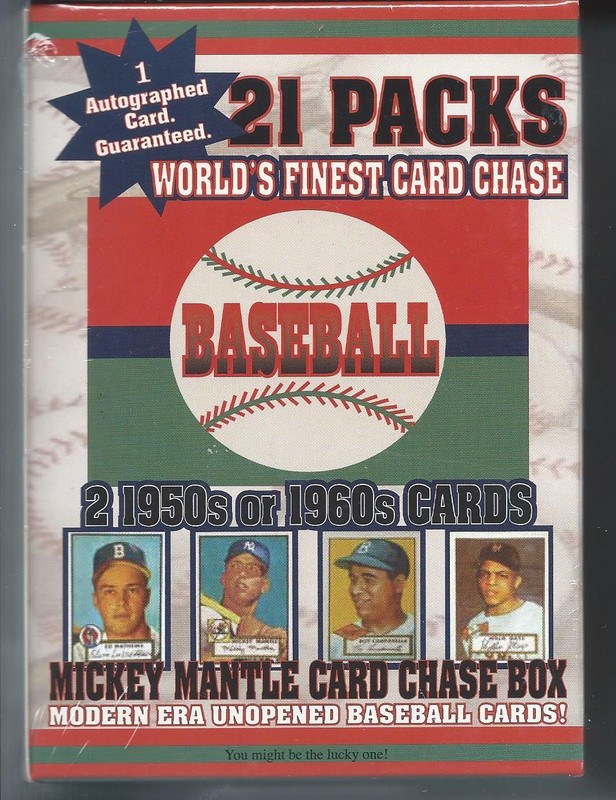 1952 Unopened Card Chase Box-21 Pack, + Auto + 2 Cards From The 1950/60’s