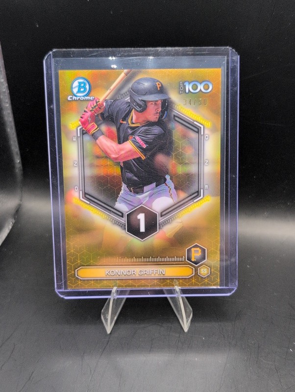 2026 Bowman Chrome Konnor Griffin #BTP-1 Pirates Top 100 Gold Refractor /50 RC