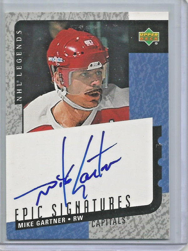 Mike Gartner 2000/01 Upper Deck NHL Legends Autograph