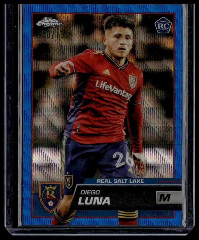 DIEGO LUNA 2023 Topps Chrome MLS Blue Wave Refractor RC #/199