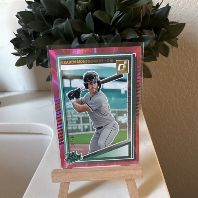 2025 Panini Donruss Braden Montgomery #101PinkLaser/50 White Sox 26 MLBPROSPECT