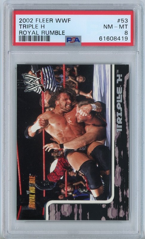 2002 Fleer WWF Royal Rumble #53 Triple H HHH WWE PSA 8 NM-MT POP 3 None Higher