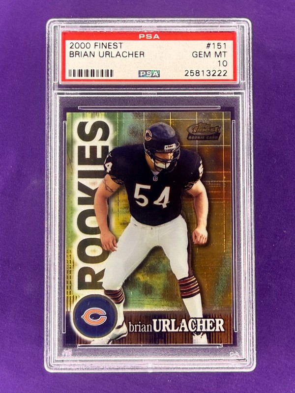 2000 Topps Finest – Rookies Brian Urlacher #151 /2400 (RC) PSA 10