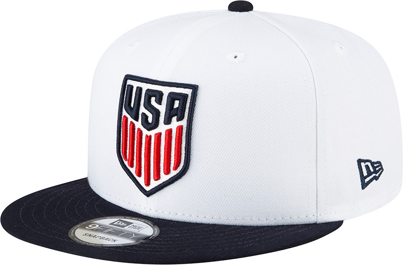Authentic New Era MLS USA Soccer 9FIFTY Snap-back Hat Cap - White/Navy OEM gallery
