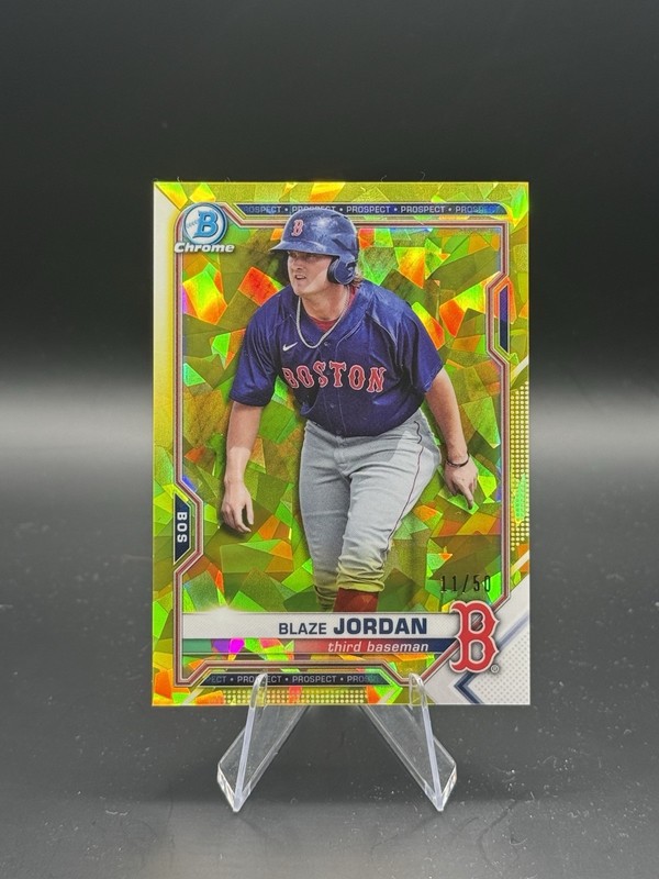 Blaze Jordan 2021 Bowman Sapphire Image Variation Yellow /50 BCP-195