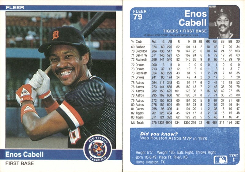 1984 Fleer Tigers Team lot of 18 Baseball Cards Detroit Tigers MLB-1092 gallery