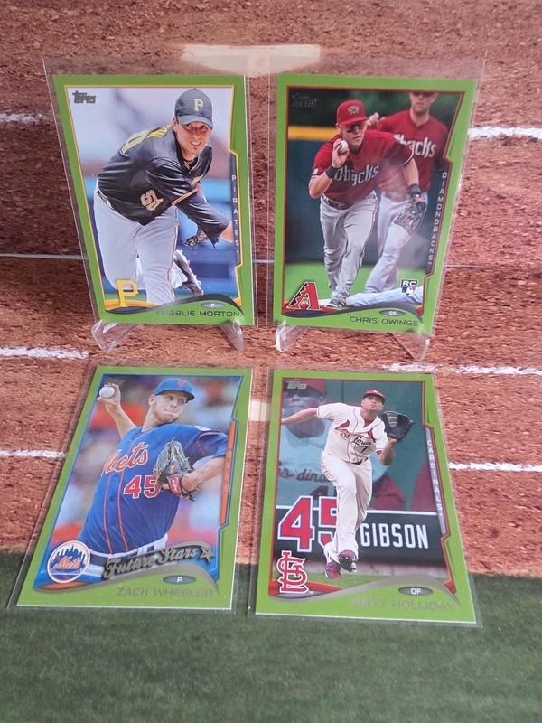 2014 Topps Baseball Retail Green Parallel-#219/#232/#266/#329 – 4 Card Lot