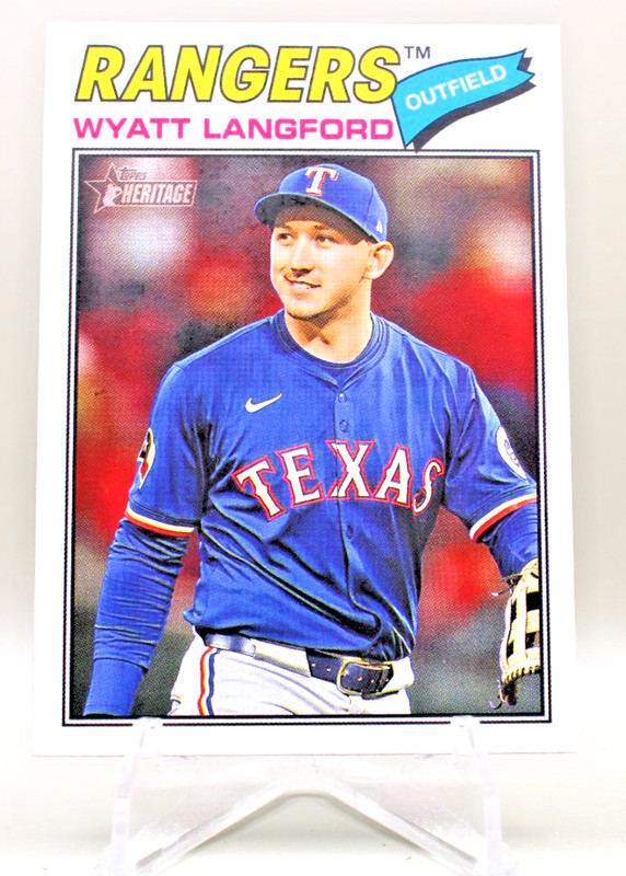 2026 Topps Heritage – Wyatt Langford #340 Rangers