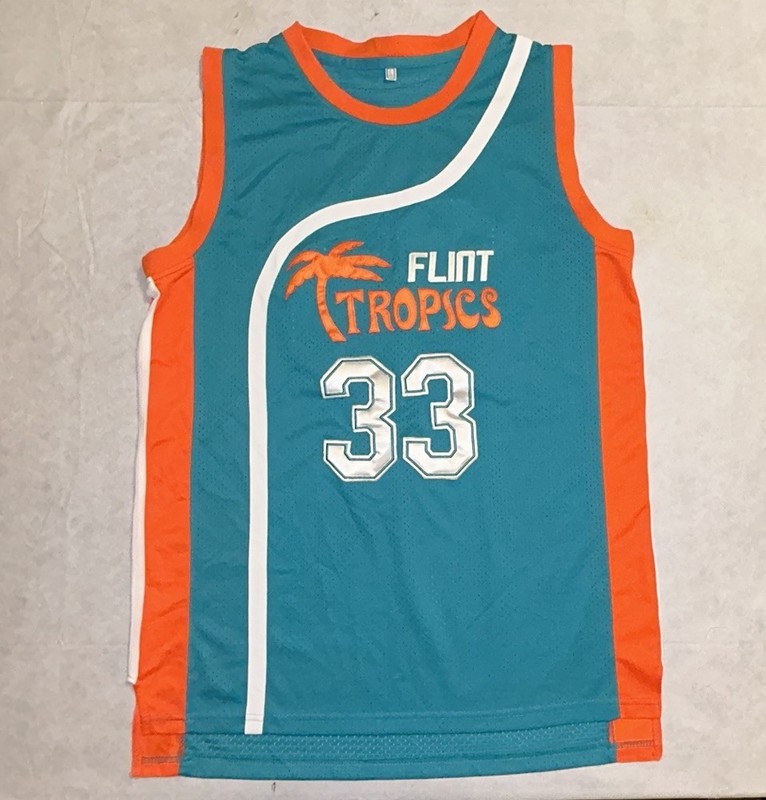 Basketball Jersey Jackie Moon #33 Semi Pro Movie Flint Tropics Teal Mens L