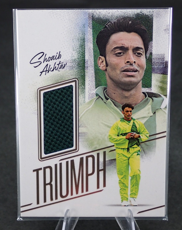 2026 Futera FX Series 1 Cricket Shoaib Akhtar Triumph Gold Mem Card /09 Pakistan