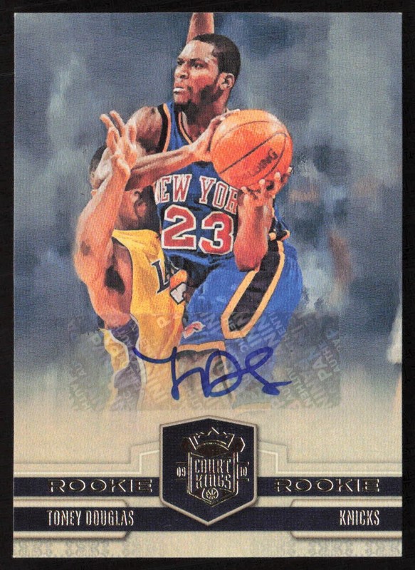 2009-10 Panini Court Kings Auto /649 Toney Douglas #128 Rookie Knicks