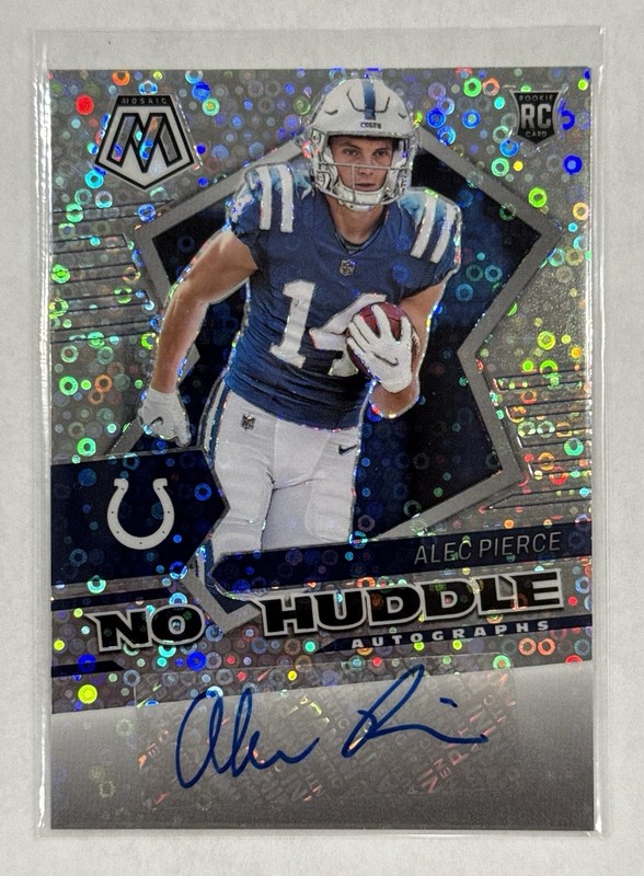 Alec Pierce 2022 Mosaic No Huddle Refractor Autographs Prizm RC Rookie Auto
