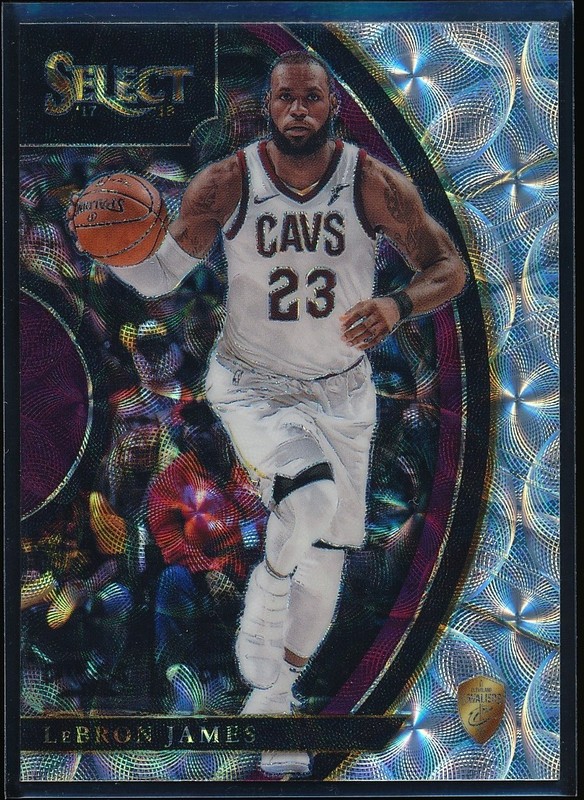 2017-18 Panini Select LeBron James #8 Concourse Scope Prizm Base Card