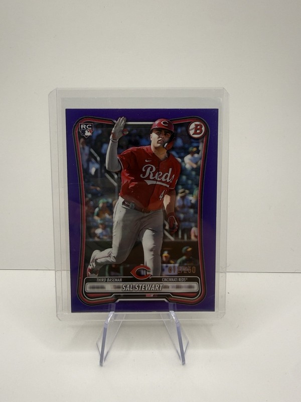 2026 Sal Stewart Bowman RC #6 Purple Border /250 Reds (Check Description)