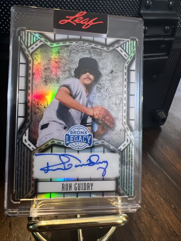 2025 Leaf a Bronx Legacy – Autographs Ron Guidry #BA-RG1 Silver Prismatic 65/65