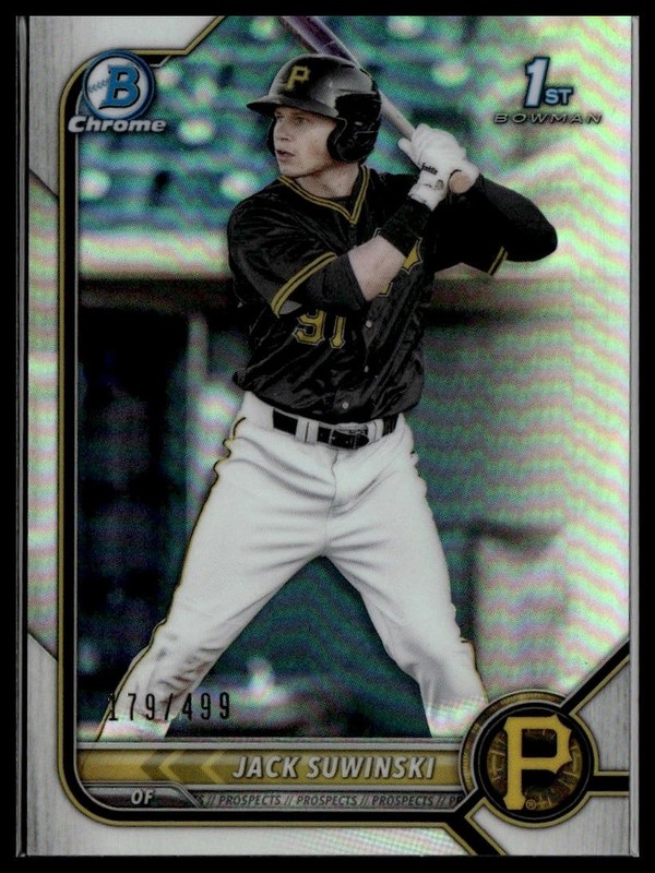 2022 Bowman #BCP-84 Jack Suwinski Chrome Prospects Refractors #/499