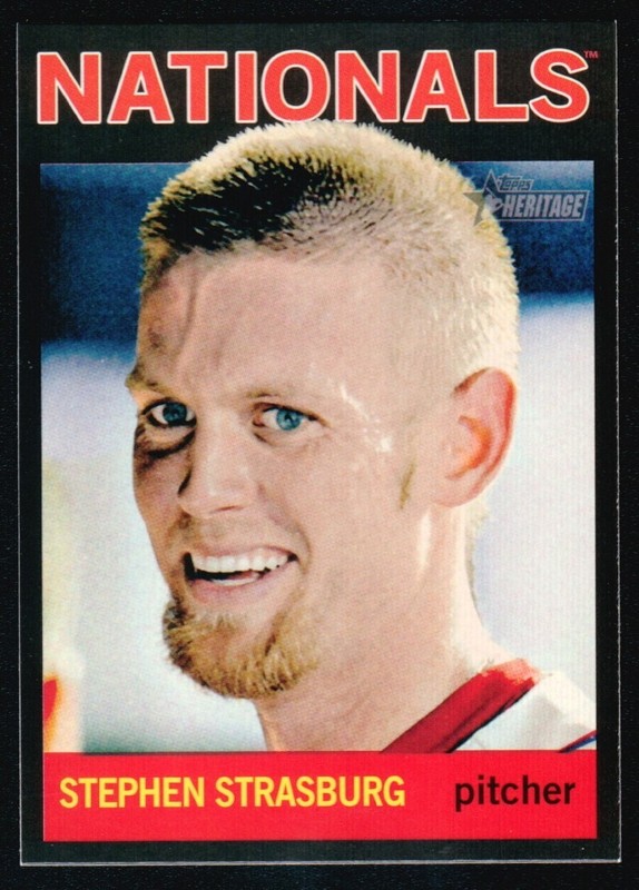 2013 TOPPS HERITAGE STEPHEN STRASBURG BLACK BORDER VARIATION
