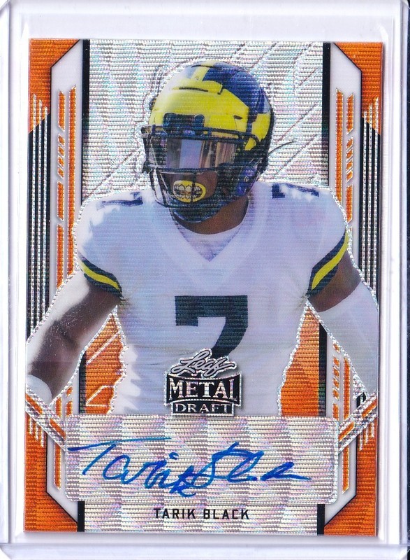 2021 Leaf Metal Draft SSP /4 Portrait Orange Wave Tarik Black #PA-TB1 Auto RC