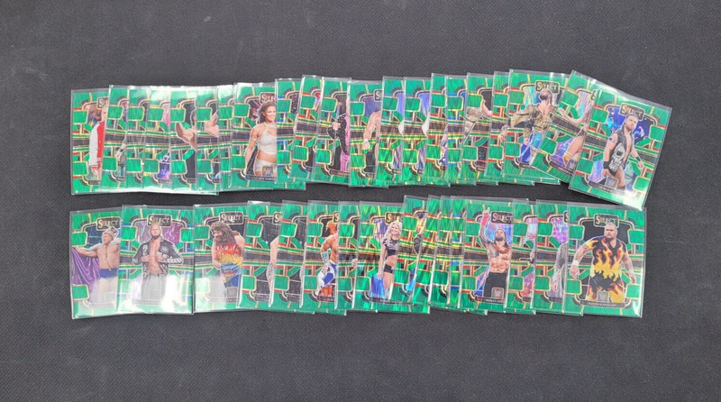 2024 Panini Select WWE Concourse Green Flash Prizm #1-100 Build Pick Your Card