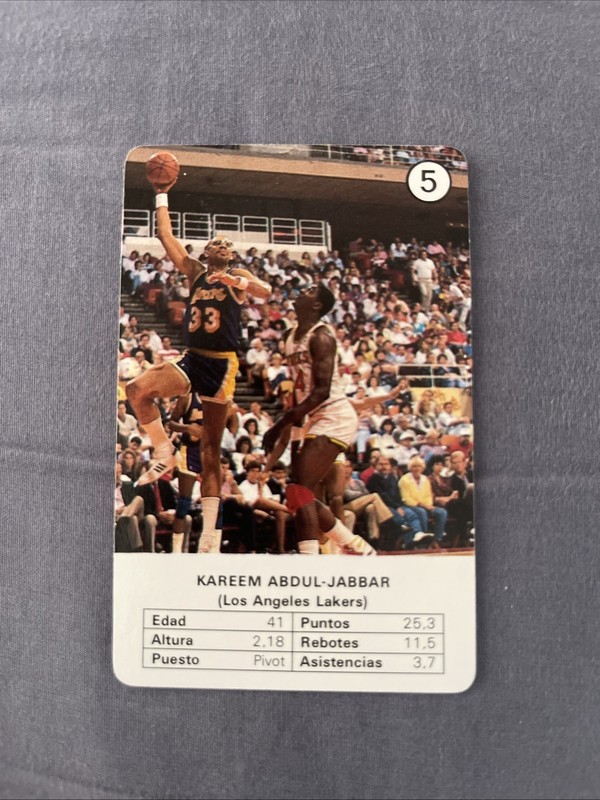 1988 Fournier NBA Estrellas Kareem Abdul-Jabbar #5 Los Angeles Lakers