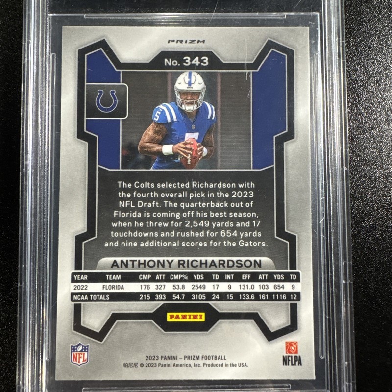 2023 Panini Prizm - Rookies Anthony Richardson #343 Red White & Blue Prizm (RC) gallery