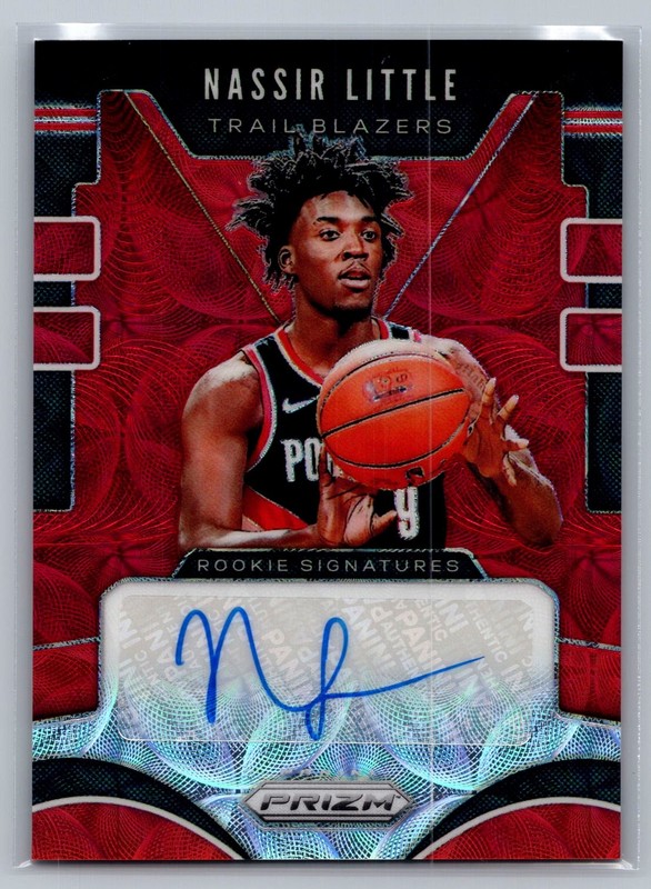 Nassir Little 2019-20 Panini Prizm Rookie Signatures Red Scope #RS-NSL