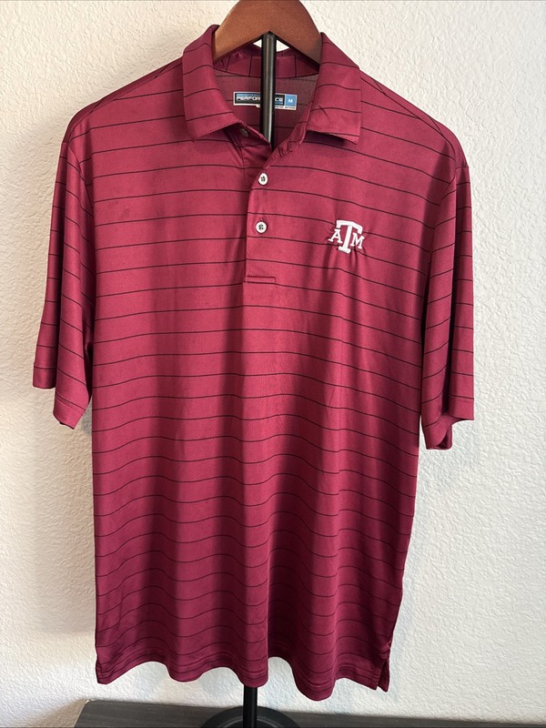 Texas AM Aggies Polo Shirt Mens Medium Elite Performance Stretch Aggies