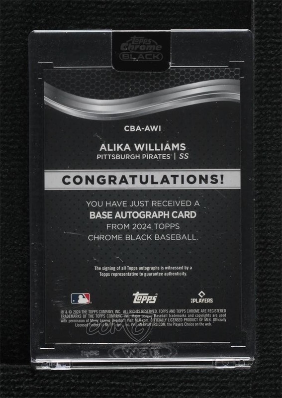 2024 Topps Chrome Black Orange Refractor /25 Alika Williams #CBA-AWI Auto 4f5 gallery