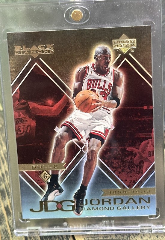 Michael Jordan Card REFRACTOR RAINBOW HOLO FOIL RARE INSERT BULLS JERSEY #23 gallery
