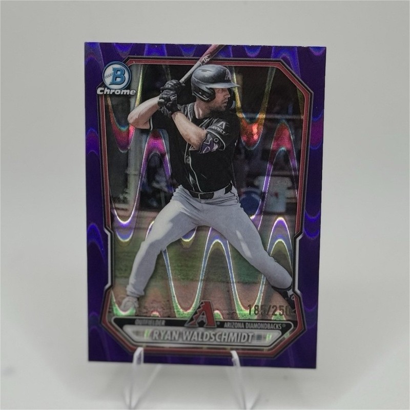 2026 Bowman Ryan Waldschmidt 185/250 Chrome Prospect Purple RayWave Card #BCP-39