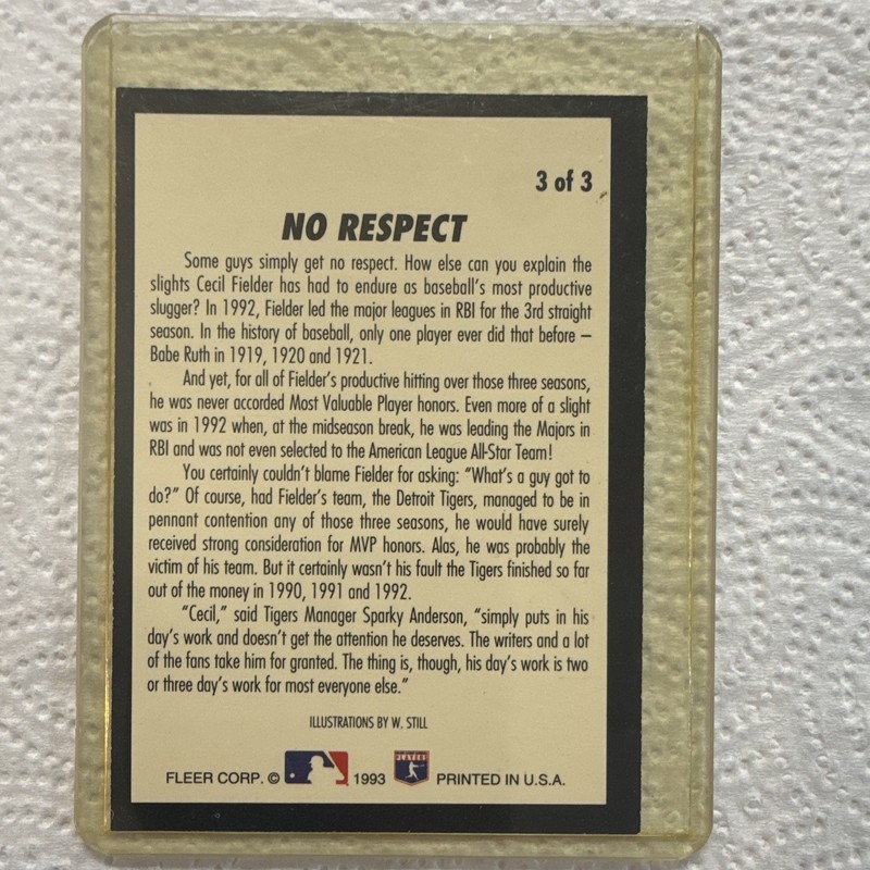 Fleer 1993 Insert Second to None/Just Say Wins/No Respect Complete Set of 3 gallery