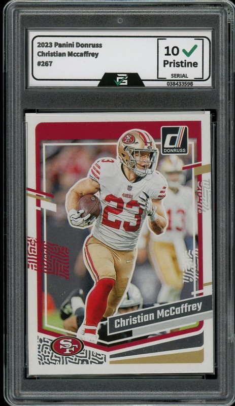 2023 Panini Donruss #267 Christian Mccaffrey GRADED 10 SF 49ers