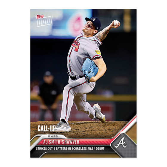 AJ SMITH-SHAWVER XRC 2023 TOPPS NOW #388 ATLANTA BRAVES