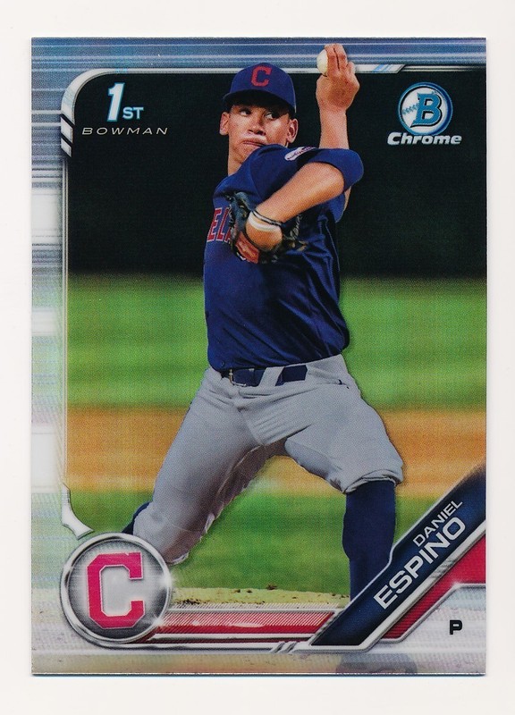 Daniel Espino 2019 Bowman Draft #BDC-27 Chrome Refractor Cleveland Indians