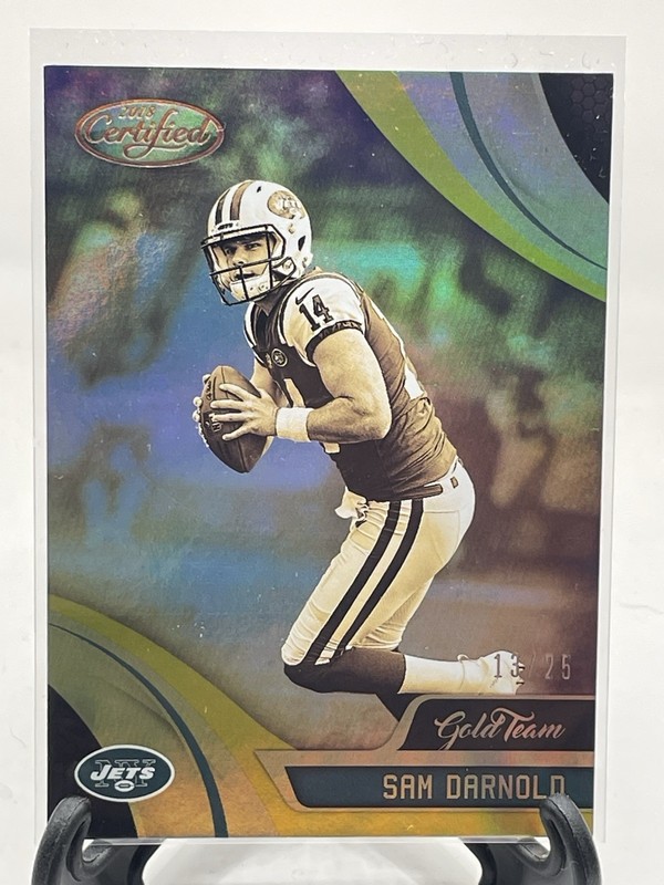 2018 Panini Certified Gold Team Mirror Gold Sam Darnold RC #d 13/25 Seahawks
