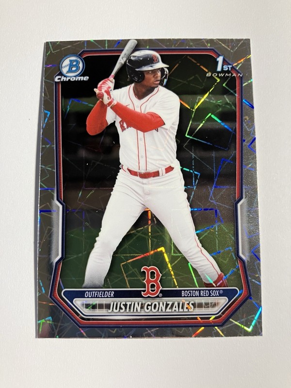 Justin Gonzales 2026 Bowman Chrome 1st Prospect Lazer Refractor #BCP-141 Red Sox