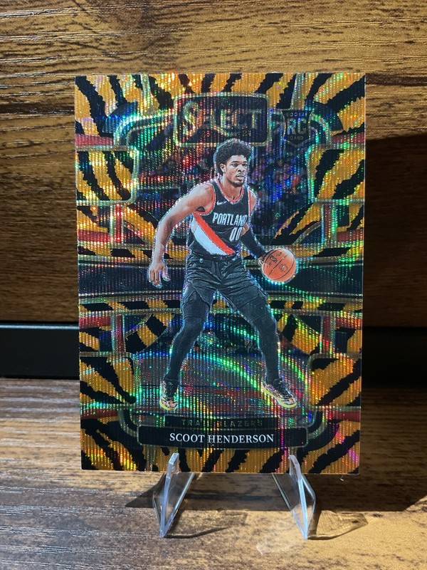 2023-24 Panini Select – Concourse Scoot Henderson #77 Tiger Stripes Prizm (RC)