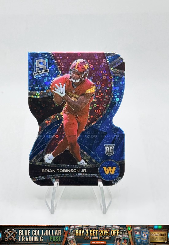 2022 Panini Spectra Brian Robinson Jr. Rookie #164 Neon Blue Die Cut #/50 SSP RC