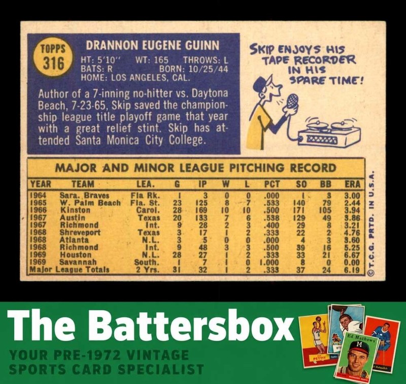 1970 Topps #316 Skip Guinn EX/EX+ X3751839 gallery