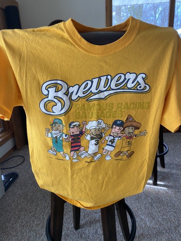 Milwaukee Brewers Famous Racing Sausage Graphic Shirt AN68655