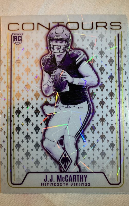 2024 Panini Phoenix – Contours J.J. McCarthy #CON-JMY Lazer (RC)