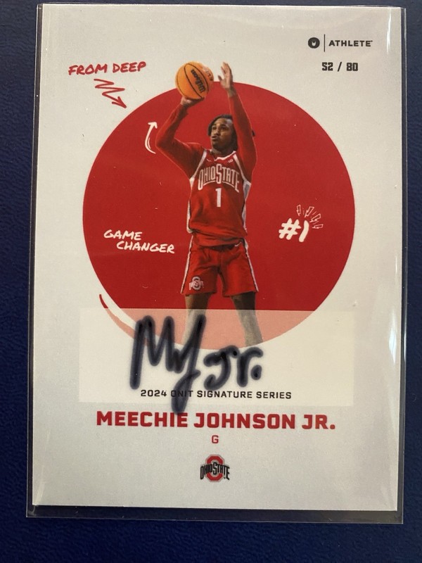 2024 Onit Ohio State / South Carolina Meechie Johnson Jr. On Card Auto /80