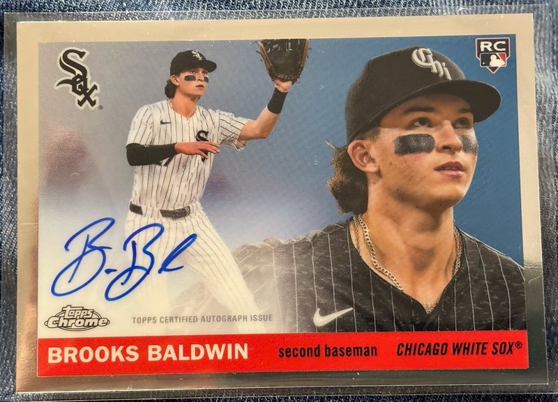 2025 Topps Chrome Platinum Brooks Baldwin RC Auto On Card White Sox Rookie