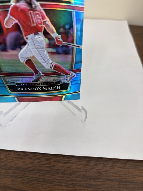 2022 Panini Select Brandon Marsh Carolina Blue Prizm /149 #21 RC Phillies Angels gallery