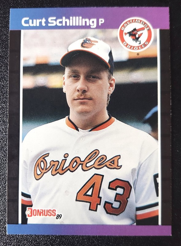 1989 89 Donruss Baseball CURT SCHILLING #635 Baltimore Orioles ROOKIE RC RED SOX