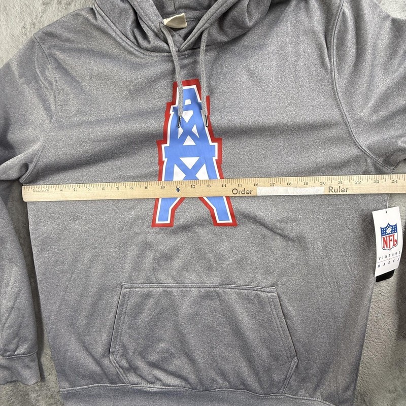 Houston Oilers Hoodie Sweatshirt Mens XL Gray NFL Football Tennessee Titans New gallery