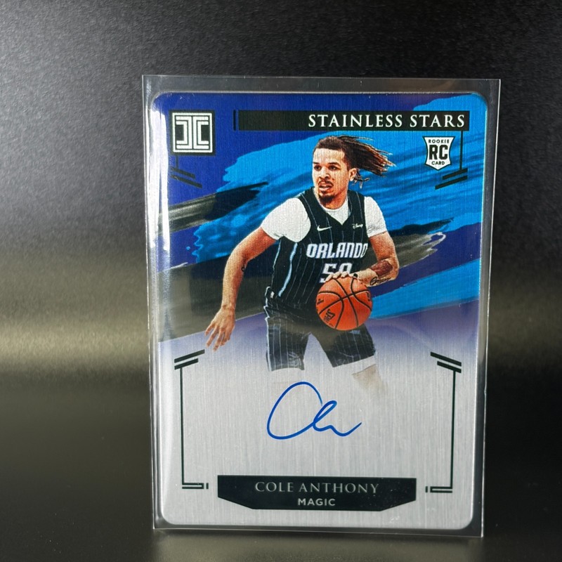 Cole Anthony Stainless Stars 2020/21 Impeccable Metal Autograph 53/75 Magic RC