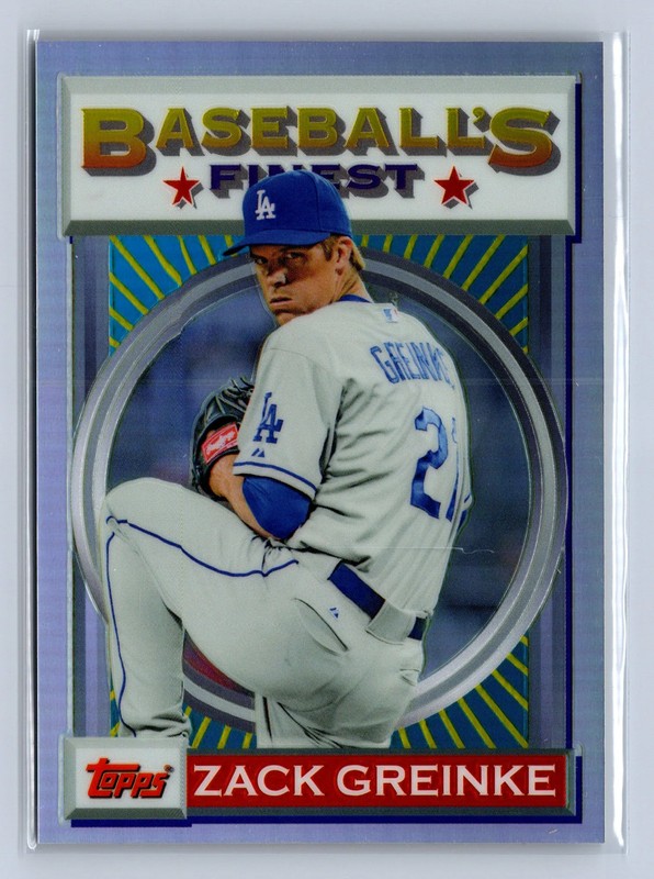 2013 Topps Finest Baseball’s Finest Zack Greinke Refractor /25 #93F-ZG